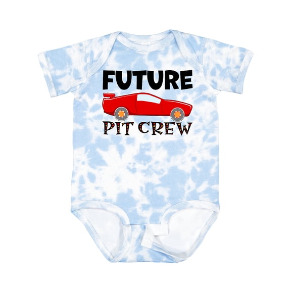 Inktastic Future Pit Crew Red Race Car Boys or Girls Baby Bodysuit