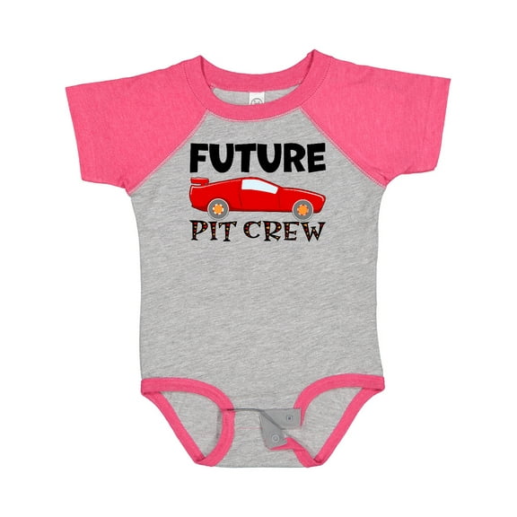 Inktastic Future Pit Crew Red Race Car Boys or Girls Baby Bodysuit