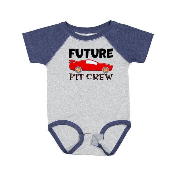 Inktastic Future Pit Crew Red Race Car Boys or Girls Baby Bodysuit