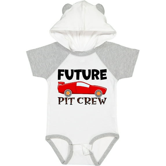 Inktastic Future Pit Crew Red Race Car Boys or Girls Baby Bodysuit