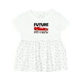 thumbnail image 1 of Inktastic Future Pit Crew Red Race Car Girls Baby Dress, 1 of 5