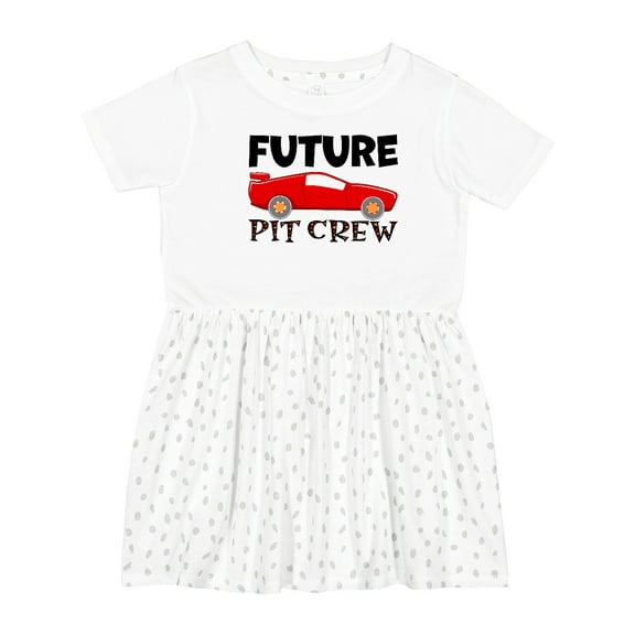 Inktastic Future Pit Crew Red Race Car Girls Toddler Dress