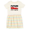 thumbnail image 1 of Inktastic Future Pit Crew Red Race Car Girls Toddler Dress, 1 of 5