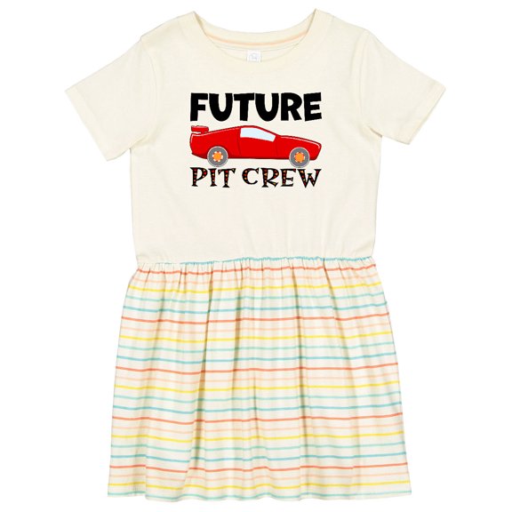 Inktastic Future Pit Crew Red Race Car Girls Toddler Dress