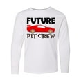 thumbnail image 1 of Inktastic Future Pit Crew Red Race Car Long Sleeve Youth T-Shirt, 1 of 5