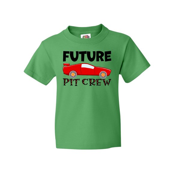 Inktastic Future Pit Crew Red Race Car Youth T-Shirt