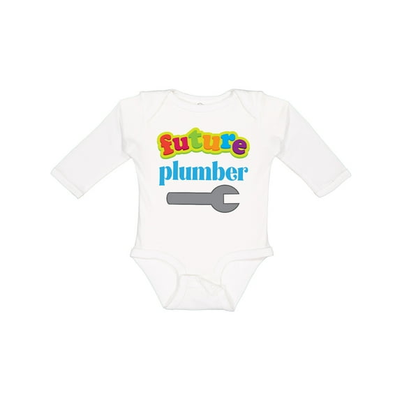 Inktastic Future Plumber Boys Long Sleeve Baby Bodysuit