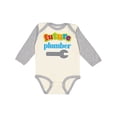 thumbnail image 1 of Inktastic Future Plumber Boys Long Sleeve Baby Bodysuit, 1 of 5