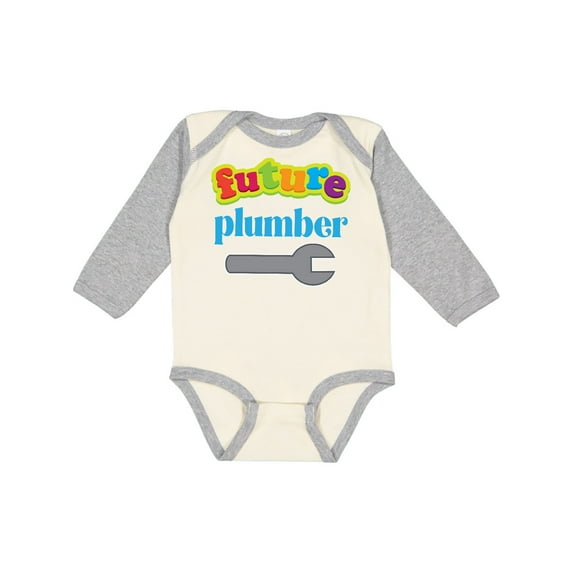 Inktastic Future Plumber Boys Long Sleeve Baby Bodysuit
