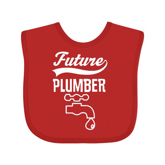 Inktastic Future Plumber Childs Plumbing Boys or Girls Baby Bib