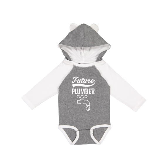 Inktastic Future Plumber Childs Plumbing Boys or Girls Long Sleeve Baby Bodysuit