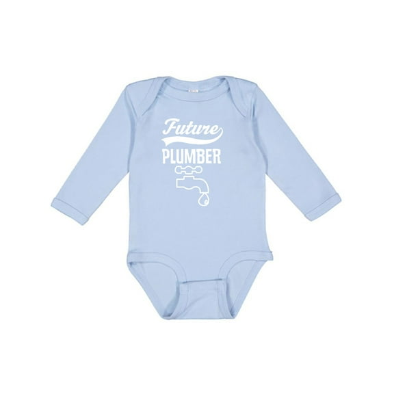 Inktastic Future Plumber Childs Plumbing Boys or Girls Long Sleeve Baby Bodysuit