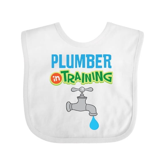 Inktastic Future Plumber in Training Boys Baby Bib
