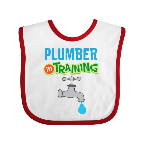 Inktastic Future Plumber in Training Boys Baby Bib