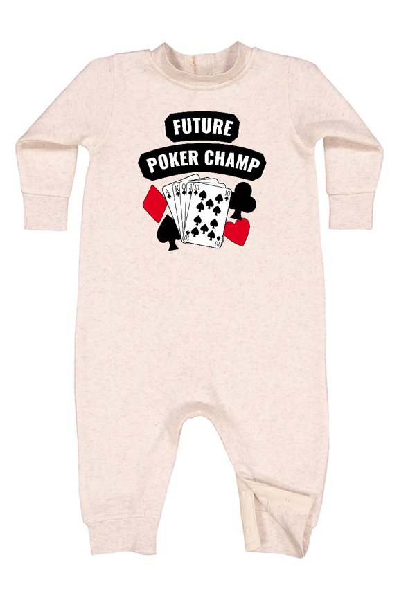 Future Poker Champ Baby Fleece Romper