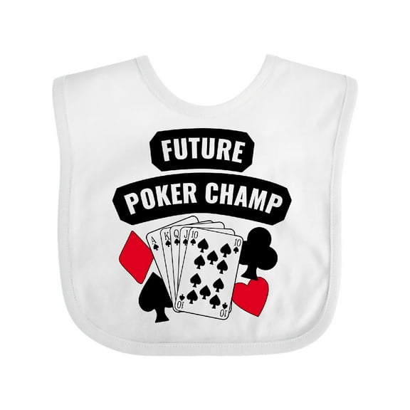 Inktastic Future Poker Champ Boys or Girls Baby Bib