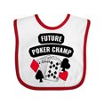 thumbnail image 1 of Inktastic Future Poker Champ Boys or Girls Baby Bib, 1 of 4