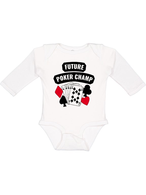 Future Poker Champ Boys or Girls Long Sleeve Baby Bodysuit