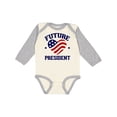 thumbnail image 1 of Inktastic Future President Boys or Girls Long Sleeve Baby Bodysuit, 1 of 5