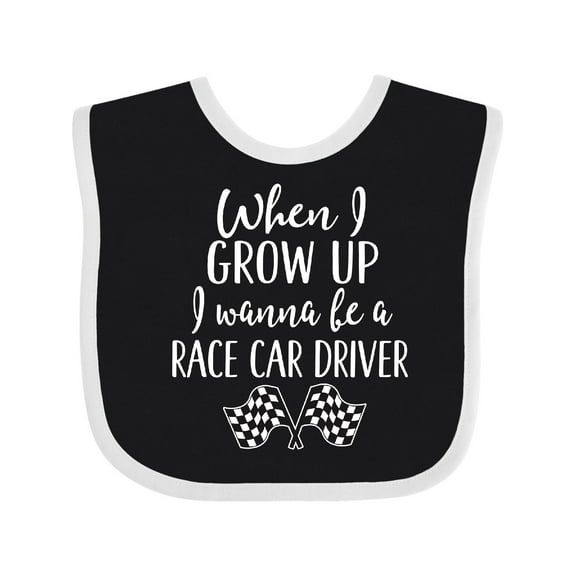 Inktastic Future Race Car Driver Childs Boys Baby Bib