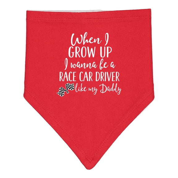 Inktastic Future Race Car Driver Like Daddy Baby Bandana Bib