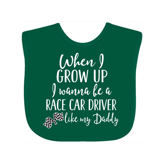 Inktastic Future Race Car Driver Like Daddy Boys Baby Bib