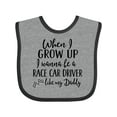 thumbnail image 1 of Inktastic Future Race Car Driver Like Daddy Boys Baby Bib, 1 of 4