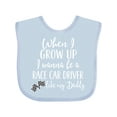 thumbnail image 1 of Inktastic Future Race Car Driver Like Daddy Boys Baby Bib, 1 of 4