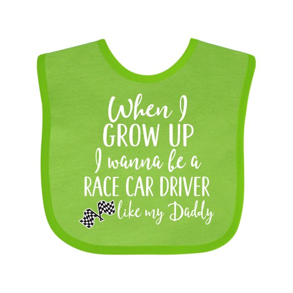 Inktastic Future Race Car Driver Like Daddy Boys Baby Bib