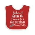 thumbnail image 1 of Inktastic Future Race Car Driver Like Daddy Boys Baby Bib, 1 of 4