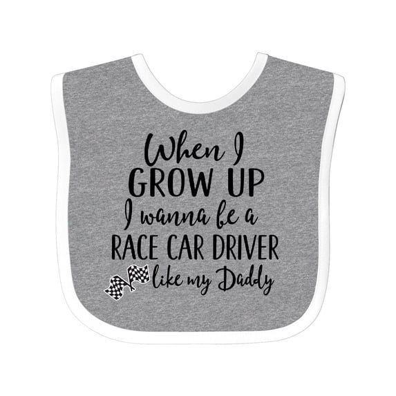 Inktastic Future Race Car Driver Like Daddy Boys Baby Bib
