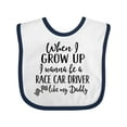thumbnail image 1 of Inktastic Future Race Car Driver Like Daddy Boys Baby Bib, 1 of 4