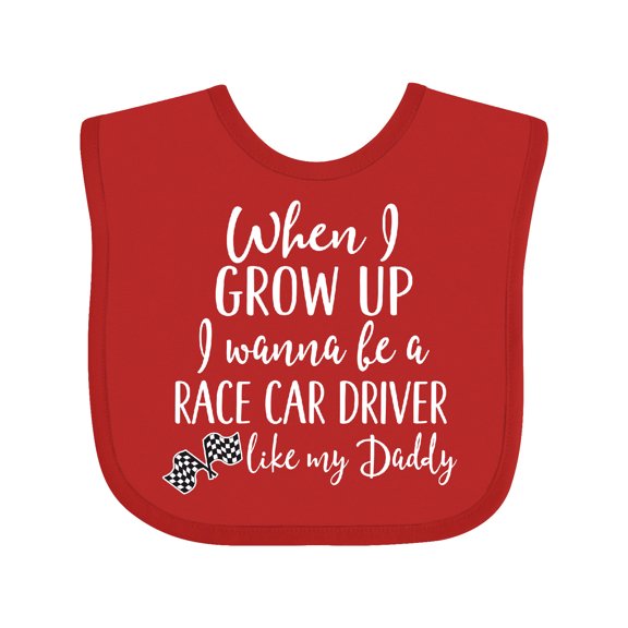 Inktastic Future Race Car Driver Like Daddy Boys Baby Bib