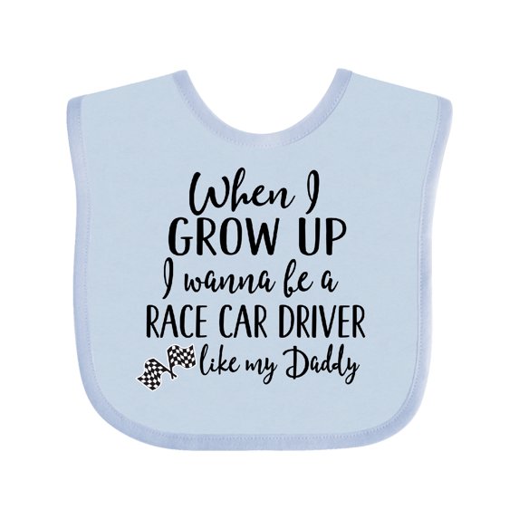 Inktastic Future Race Car Driver Like Daddy Boys Baby Bib