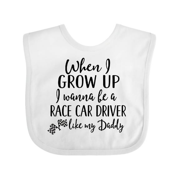 Inktastic Future Race Car Driver Like Daddy Boys Baby Bib