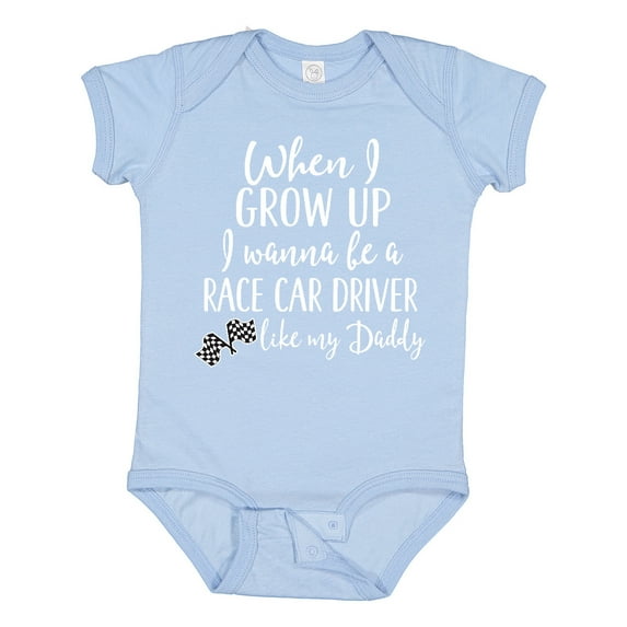 Inktastic Future Race Car Driver Like Daddy Boys Baby Bodysuit