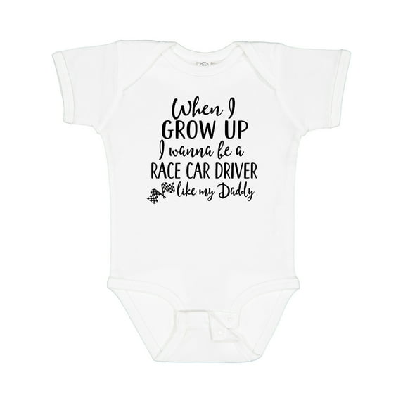 Inktastic Future Race Car Driver Like Daddy Boys Baby Bodysuit