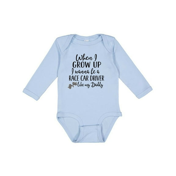 Inktastic Future Race Car Driver Like Daddy Boys Long Sleeve Baby Bodysuit