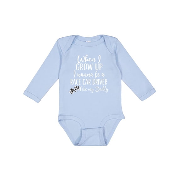 Inktastic Future Race Car Driver Like Daddy Boys Long Sleeve Baby Bodysuit