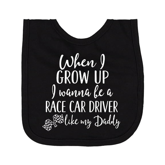 Inktastic Future Race Car Driver Like Daddy Newborn Bib