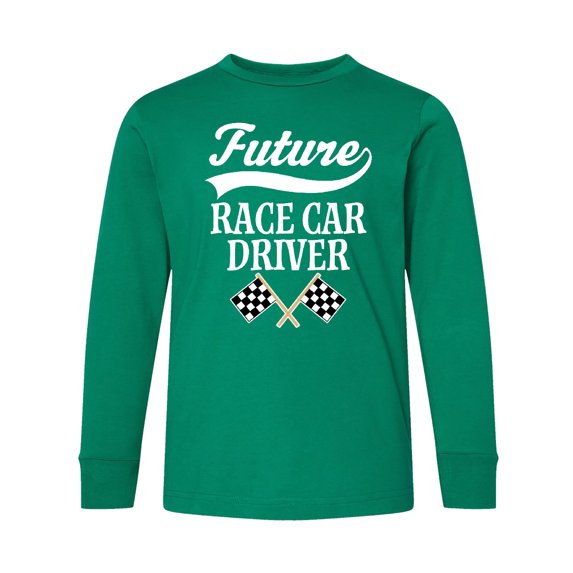 Inktastic Future Race Car Driver Racing Long Sleeve Youth T-Shirt