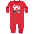 thumbnail image 1 of Inktastic Future Racer Car Racing Baby Fleece Romper, 1 of 4