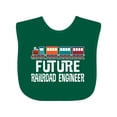 thumbnail image 1 of Inktastic Future Railroad Engineer Train Boys or Girls Baby Bib, 1 of 4