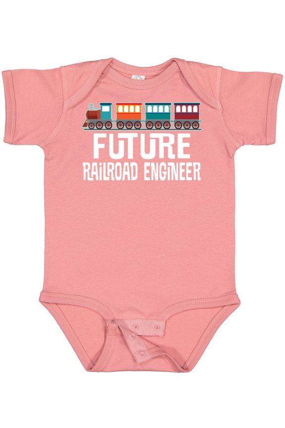 Future Railroad Engineer Train Boys or Girls Baby Bodysuit