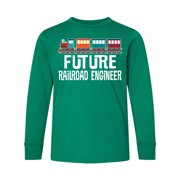 Inktastic Future Railroad Engineer Train Long Sleeve Youth T-Shirt