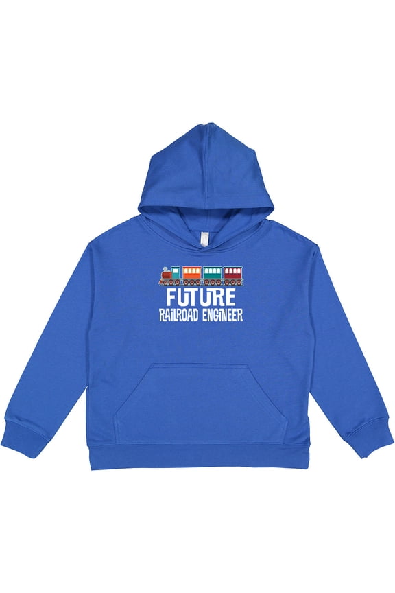 Future Railroad Engineer Train Youth Hoodie Sweatshirt