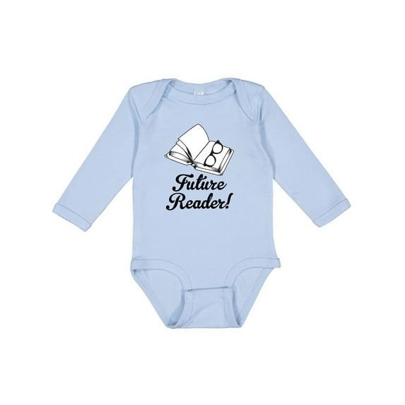 Inktastic Future Reader Book Boys or Girls Long Sleeve Baby Bodysuit