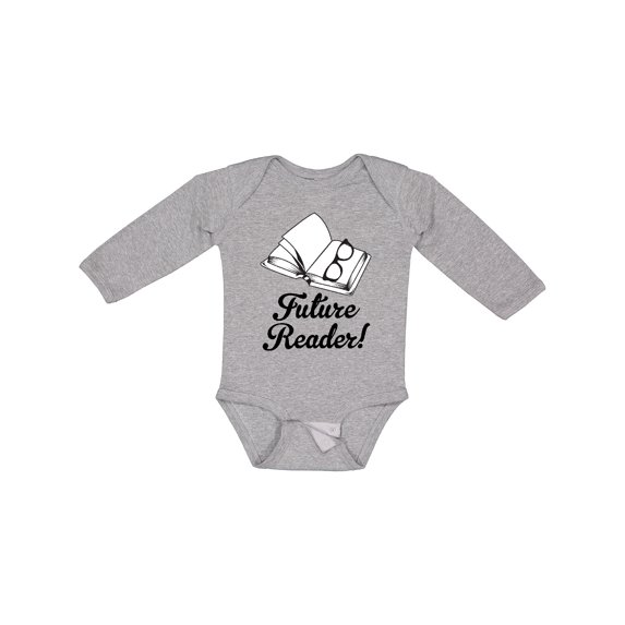 Inktastic Future Reader Book Boys or Girls Long Sleeve Baby Bodysuit