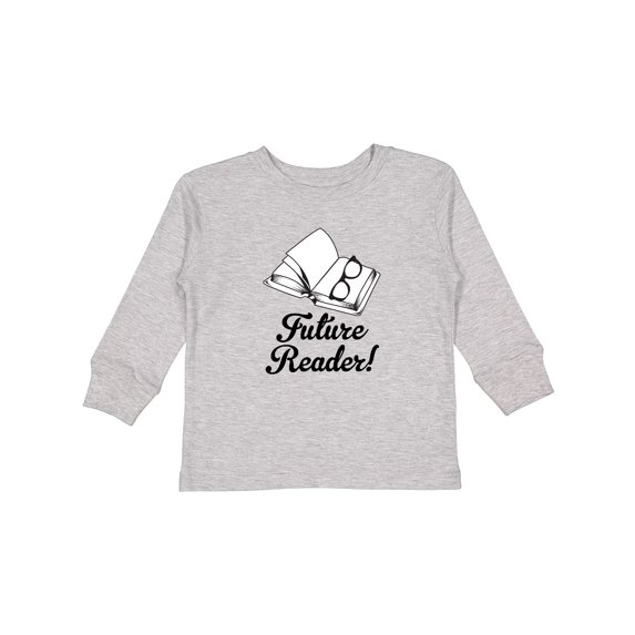 Inktastic Future Reader Book Gift Boys or Girls Long Sleeve Toddler T-Shirt