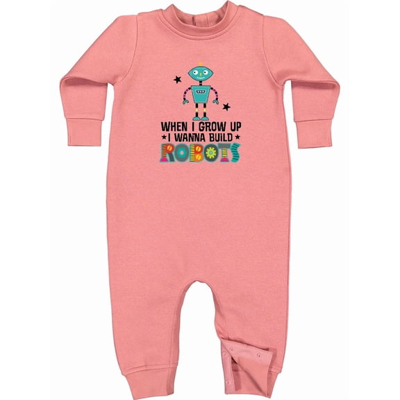Inktastic Future Robot Builder Robotics Engineer Baby Fleece Romper